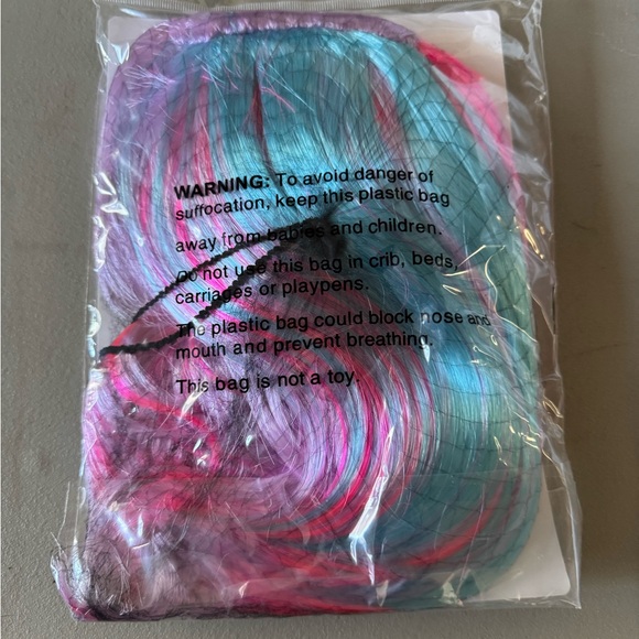 New in Package Multi Colored Bob Wig Pastel Mermaid colors One size - Picture 2 of 2